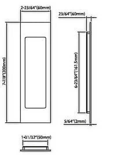 Inox Fh2700 Fh27 Series Modern Passage Flush Pocket Door Pull - Nickel