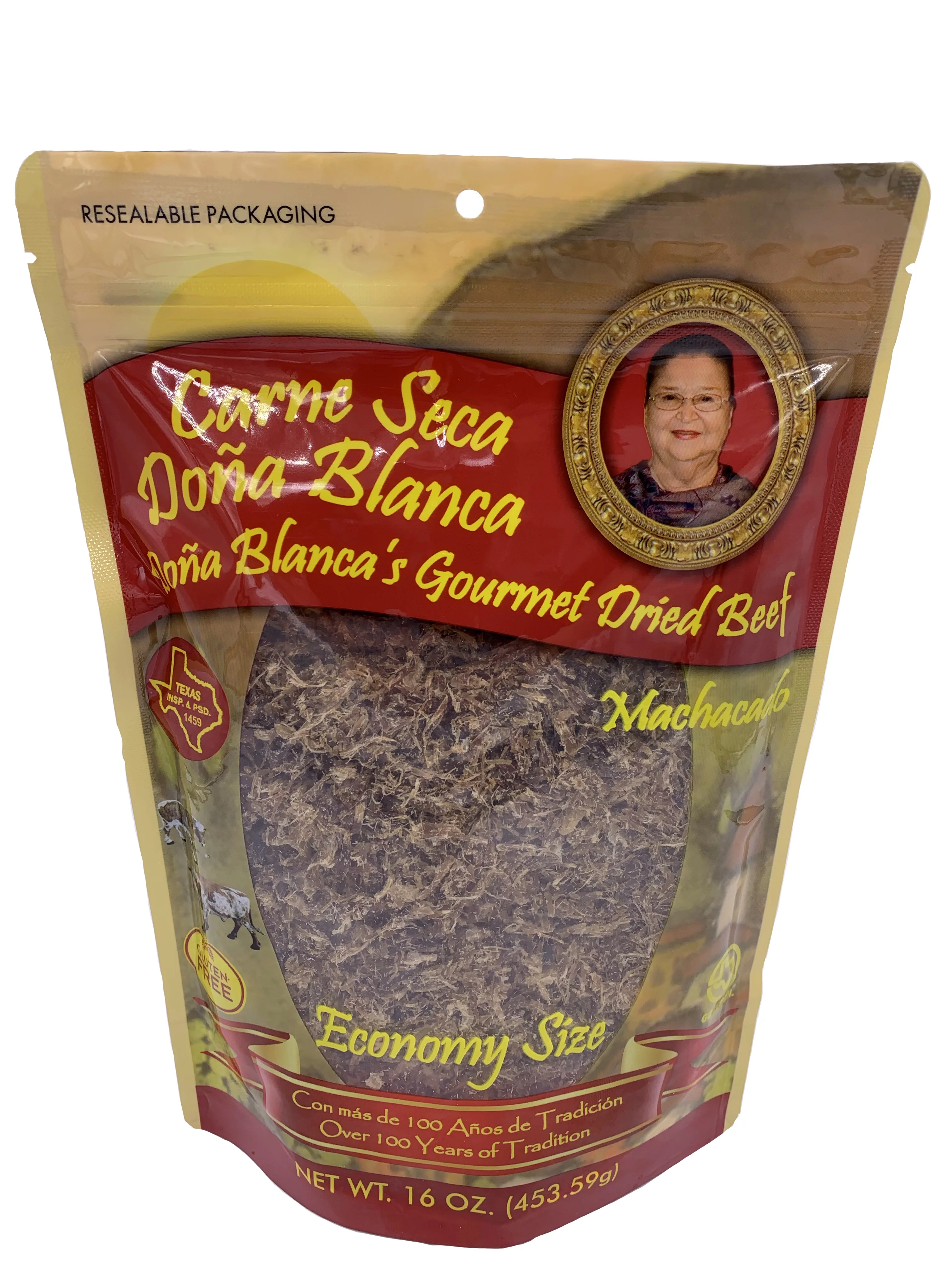 Carne Seca Dona Blanca 16 oz. - Carne Seca - Machacado - Shredded Beef Jerky - Beef Jerky Chew