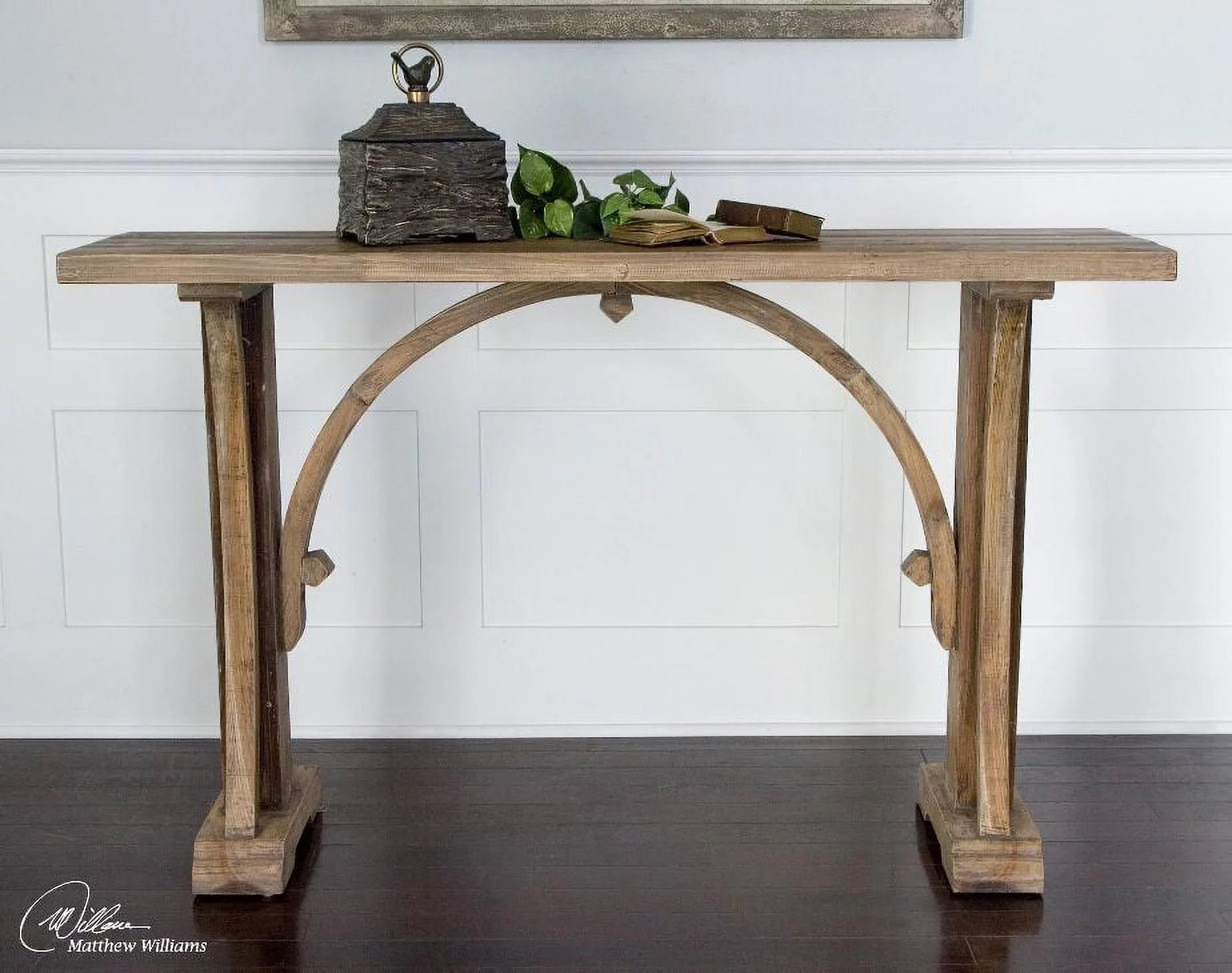 Uttermost 24302 Genessis Reclaimed Wood Console Table - Natural Wood
