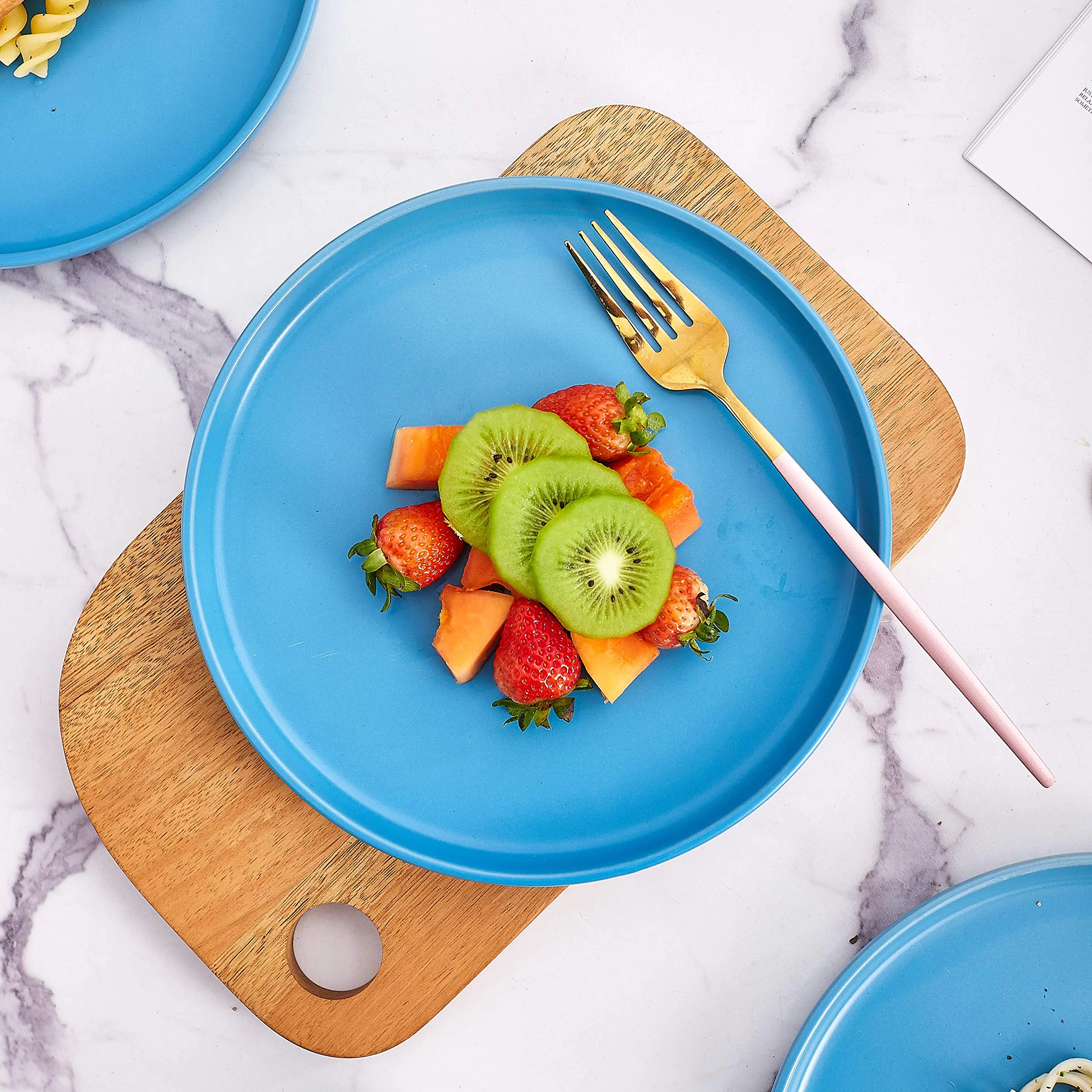 Bruntmor | Christmas Dinner Plates Set of 4 Elegant Matte 8