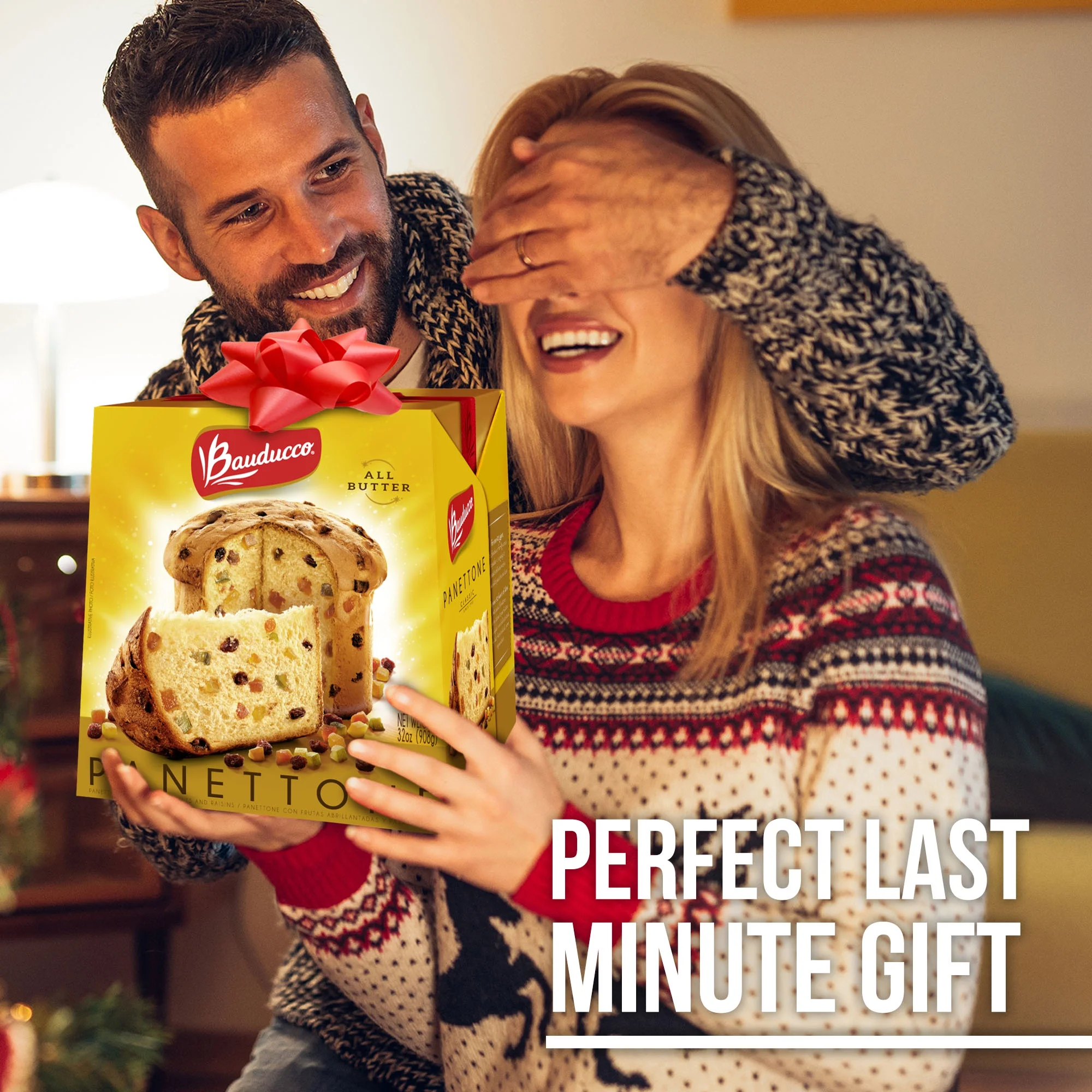 Bauducco Panettone - Traditional Holiday Cake - Moist & Fresh Specialty Cake - All Butter Gift Pack 32.05 Oz