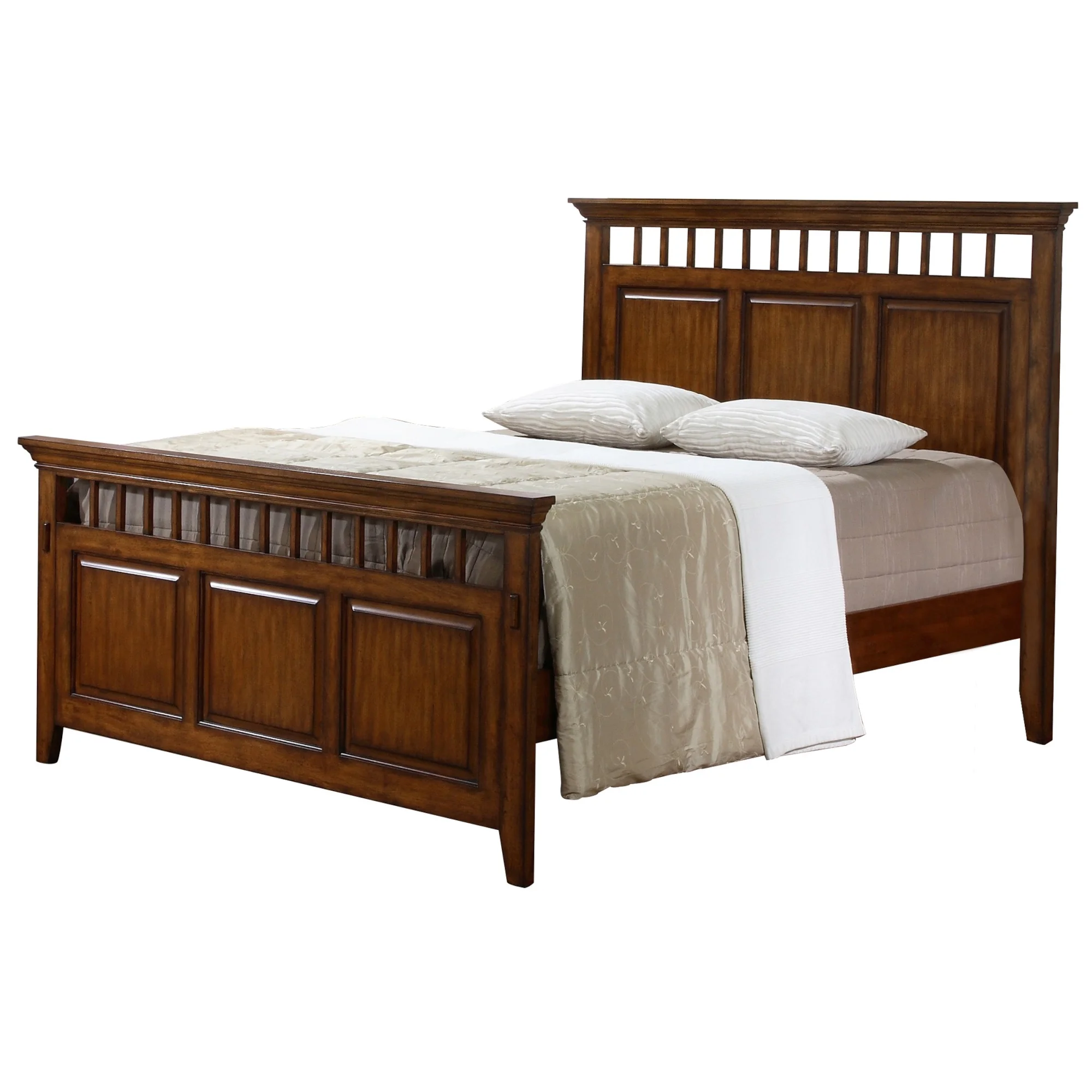 Tremont Bedroom Distressed Warm Chestnut Queen Panel Bed