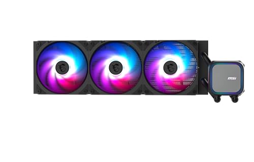 MSI MAG Coreliquid A13 240 - AIO ARGB CPU Liquid Cooler - 240mm Radiator - LGA 1700/1851 / AM5/AM4 Compatible - Dual 120mm ARGB PWM Fans, Black