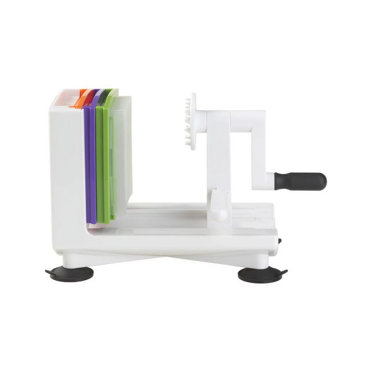 GoodCook Touch Counter Top Veggie Spiralizer with interchangeable blades, White