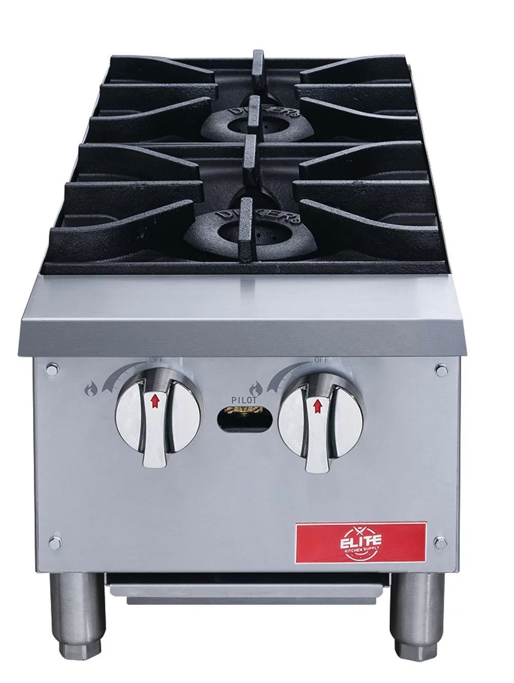 12 in. Two Burner Commercial Hot Plate/ Countertop Range 56000 BTU