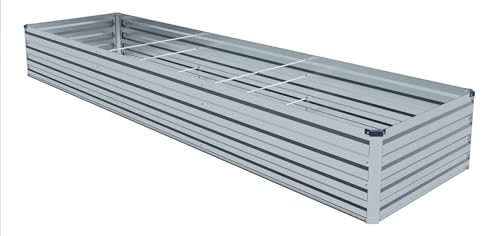 2 Pack 6x3x1FT Galvanized Raised Garden Beds Kit Outdoor Metal Gardening Planter Box for Vegetable Elevated Flower Herbs,Silver