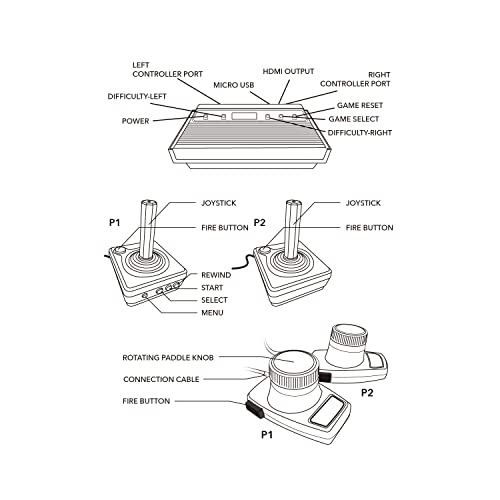 Atari Flashback 12 Gold, Retro Game Console, Built-in 130 Classic Games, Two Joystick and Paddle Controllers, HDMI, PLUG & PLAY on HD TV
