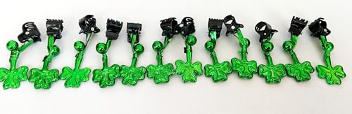 Beardaments Beard Ornaments for Men St. Patrick's Day Beard Baubles - Easy and Secure Mini Clips for All Day Grip - Fun Beard Accessories for Men - 12 pcs