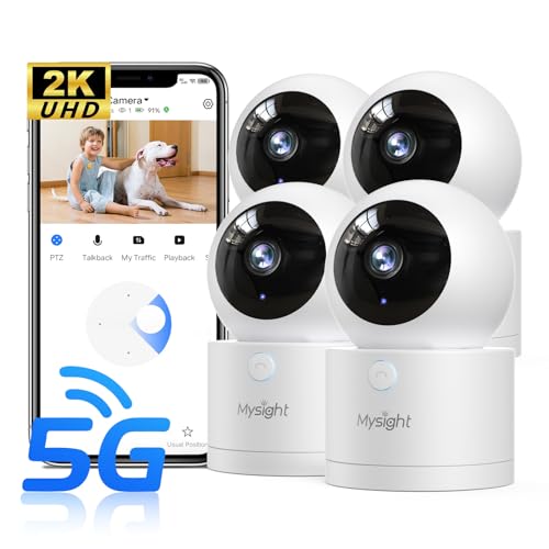 [5G & 2.4G] 2K Pan/Tilt Security Cameras for Home Security Indoor, AI Voice Change for 2-Way Talk, Motion Detection, 24/7 SD Recording/Cloud Storage, Baby Monitor/dog/Pet Camera with Phone App, 2