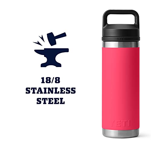 YETI Rambler 18 oz Bottle, Vacuum Insulated, Stainless Steel with Chug Cap, Sandstone Pink