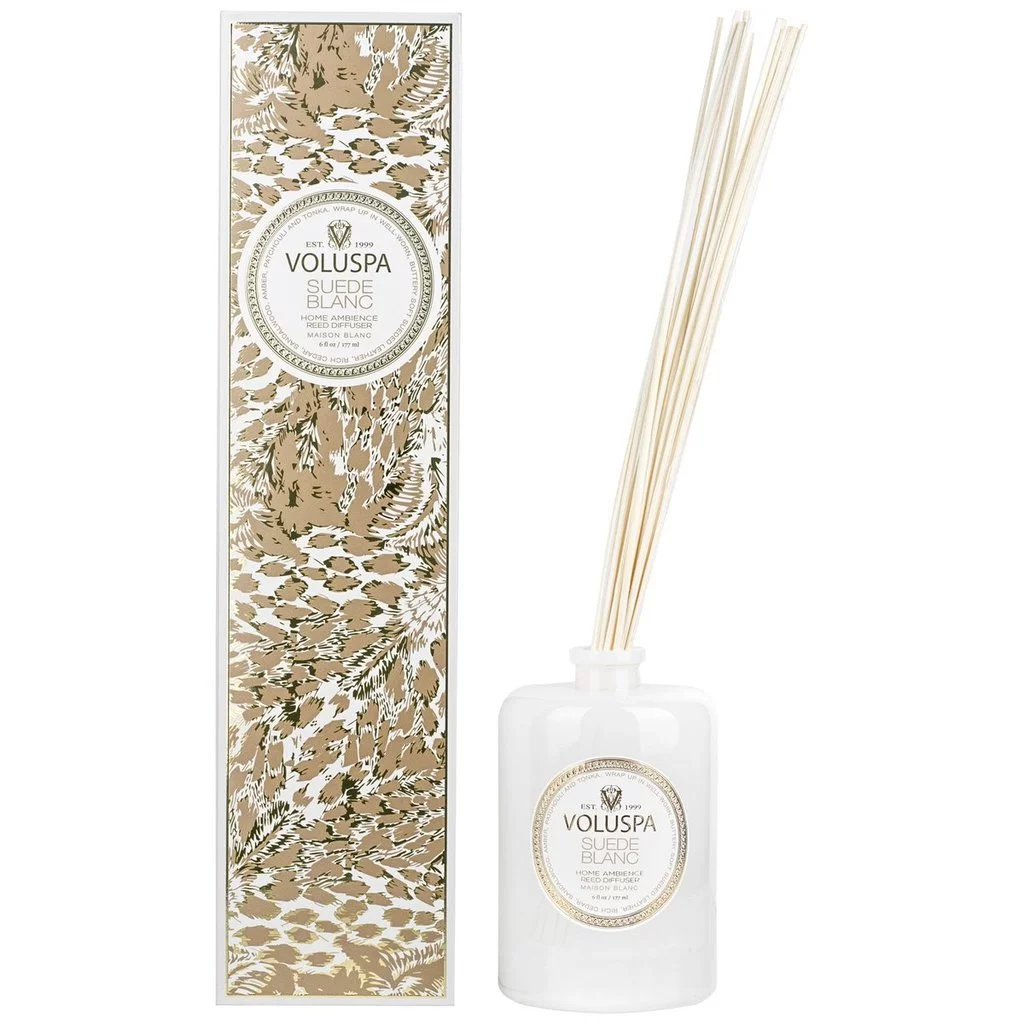 Voluspa Suede Blanc Reed Diffuser 6 fl oz,177 ml
