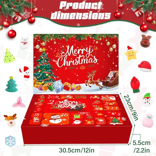 Fidget Advent Calendar 2025 For Kids,24 Days of Surprises Fidget Toys Bulk - Christmas Countdown Advent Calendars,Xmas Party Favors Stocking Stuffer Gifts Sensory Toy Surprise Gifts For Boys Girls