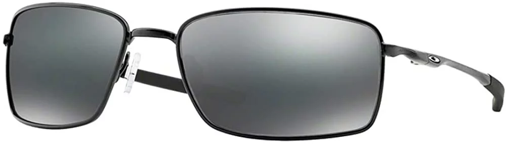 Oakley Square Wire OO4075 407501 60M Polished Black/Black Iridium Sunglasses For Men+BUNDLE with Oakley Accessory Leash Kit