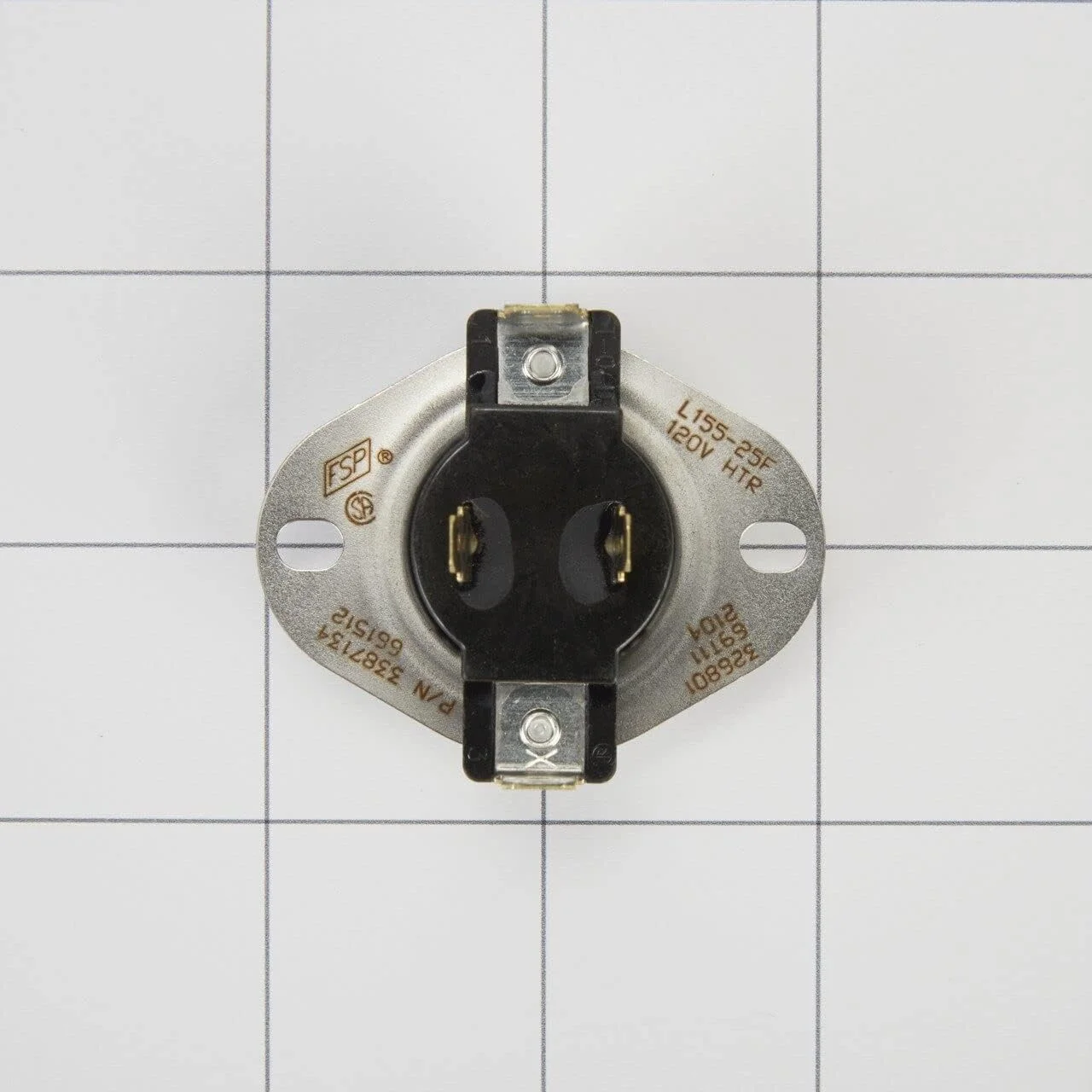 Whirlpool WP3387134 Top Load Dryer Cycling Thermostat