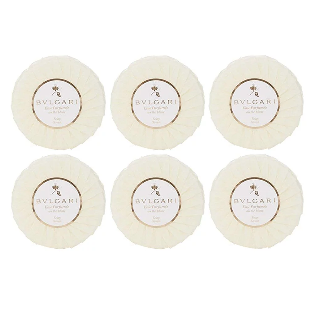 Bvlgari Au the Blanc White Tea Pleated Soap 50g - Set of 6