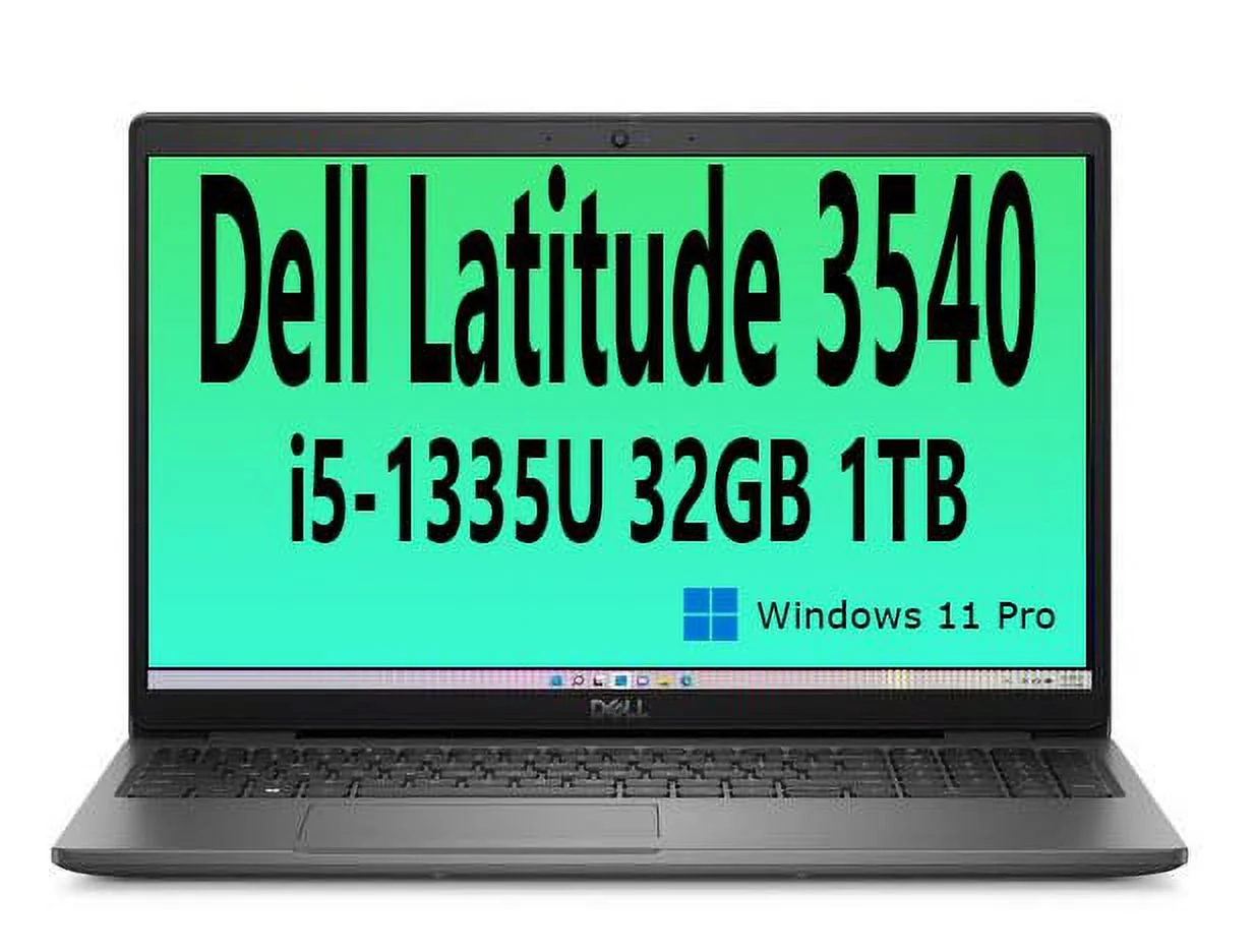 OEM Dell Latitude 3540 Notebook 15.6” FHD, Intel Quad Core i5-1335U, 32GB RAM, 1TB NVMe, WiFi 6, BT, HD Webcam, RJ-45, W11P, Business Laptop