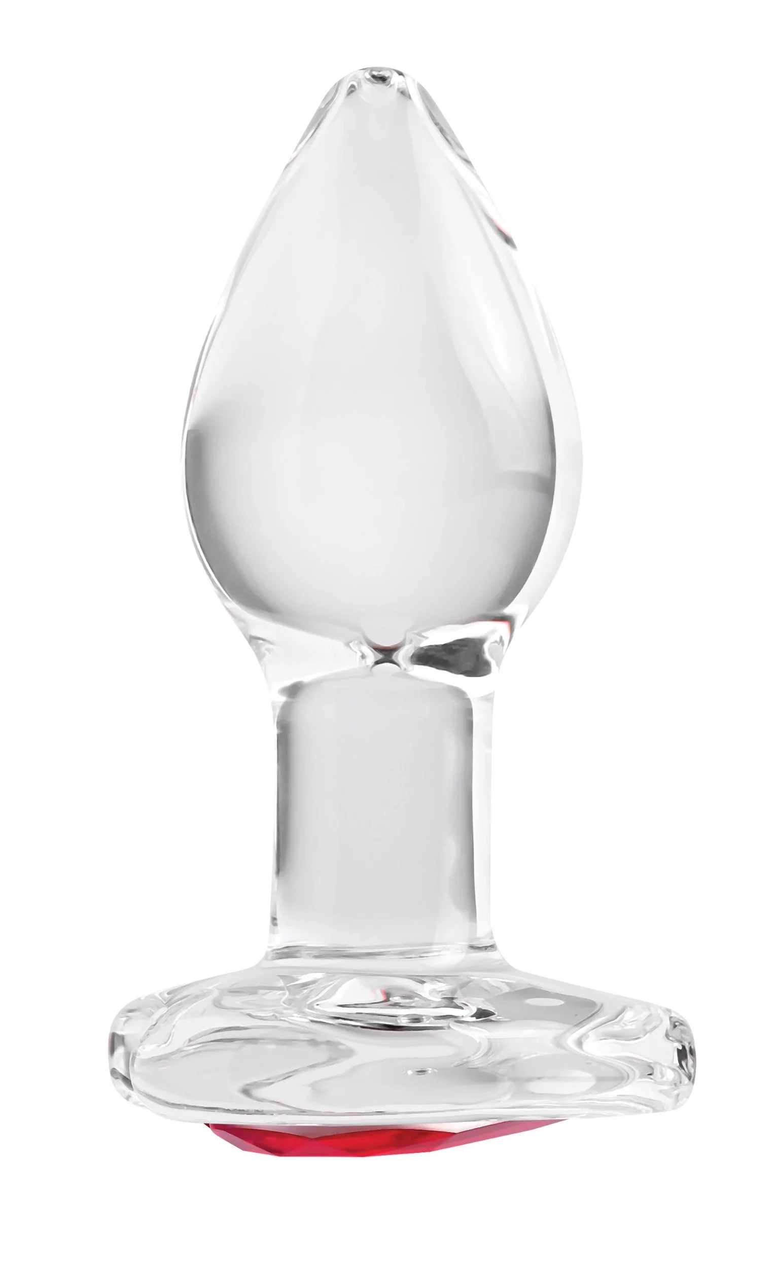 Evolved Novelties Red Heart Gem Glass Plug - Small