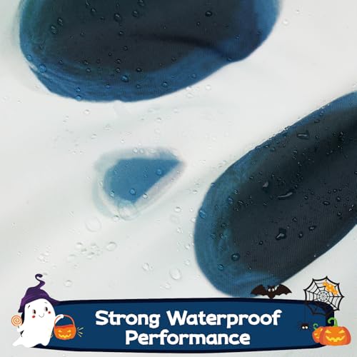 4Pcs Christmas Shower Curtain Set - Merry Christmas Bathroom Set Holiday Shower Curtain with Non-Slip Rugs, Toilet Lid Cover and Bath Mat