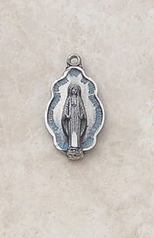 Creed SS9628 Silver/Blue Miraculous Medal