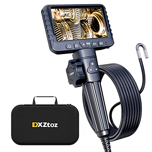 10FT Articulating Borescope, Inspection Camera with 0.33in Two-Way Steering Snake Camera, Waterproof 1080P Endoscope with Light for Mechanics Electriction Wall Pipe Inspection