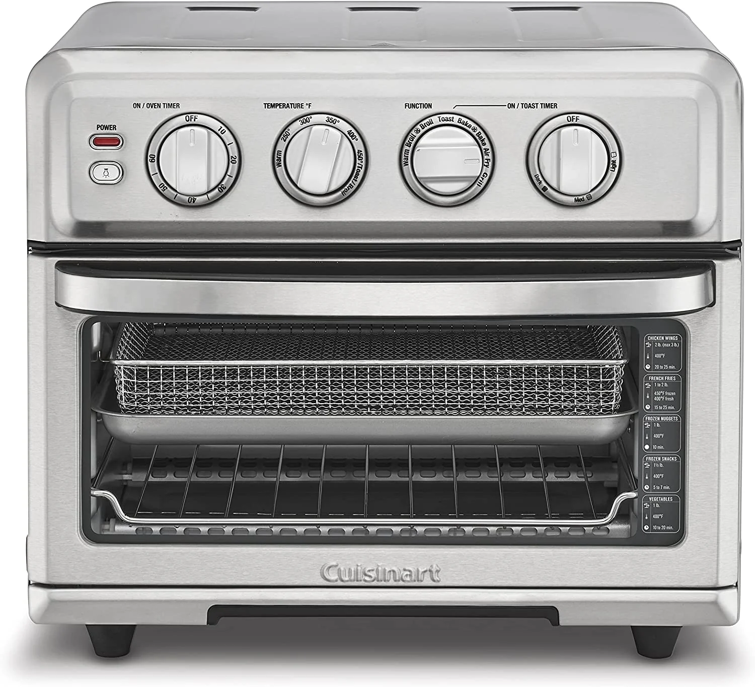 Restored Cuisinart 8-in-1 Air Fryer and Convection Toaster Oven, Stainless - (TOA-70FR) (Refurbished)