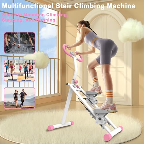 Stair Stepper for Home-Upgrade Vertical Climber Workout Machine for Full-Body Exercise Climber Fitness Equipment with Stable Frame Adjustable Handlebar