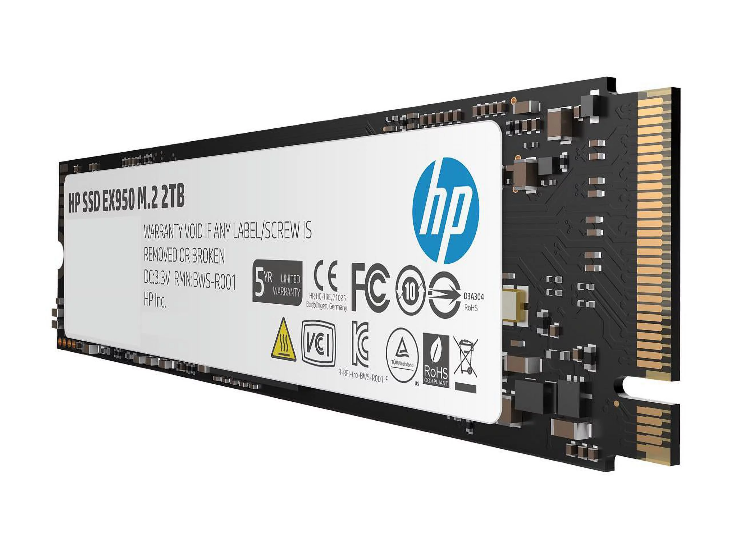 HP EX950 Series M.2 2280 2TB PCI-Express 3.0 x4 NVMe1.3 3D Internal Solid State Drive