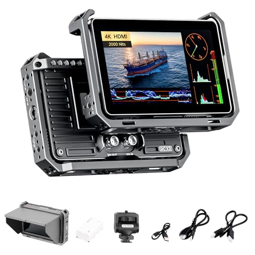 VILTROX DC-X3 Camera Field Monitor Kit with Rig Cage 2000 Nits Touchscreen Camera Monitor with SDI/4K HDMI in/Out, 6