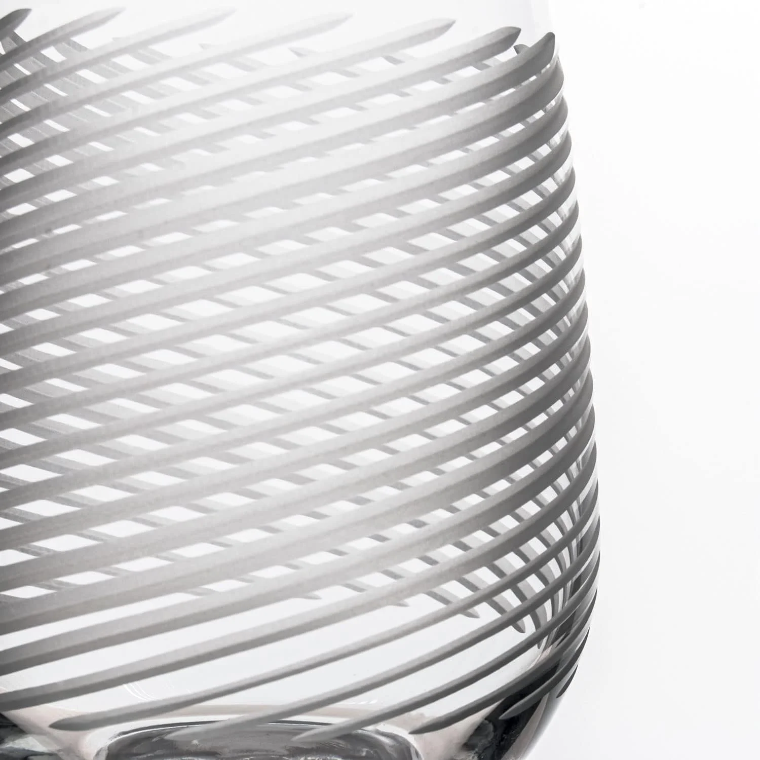 Cyclone Stemless Wine 17 Ounce - Stemless Wine Glasses Set Of 4 – Lead-Free Glass - Etched Glasses - Made In The