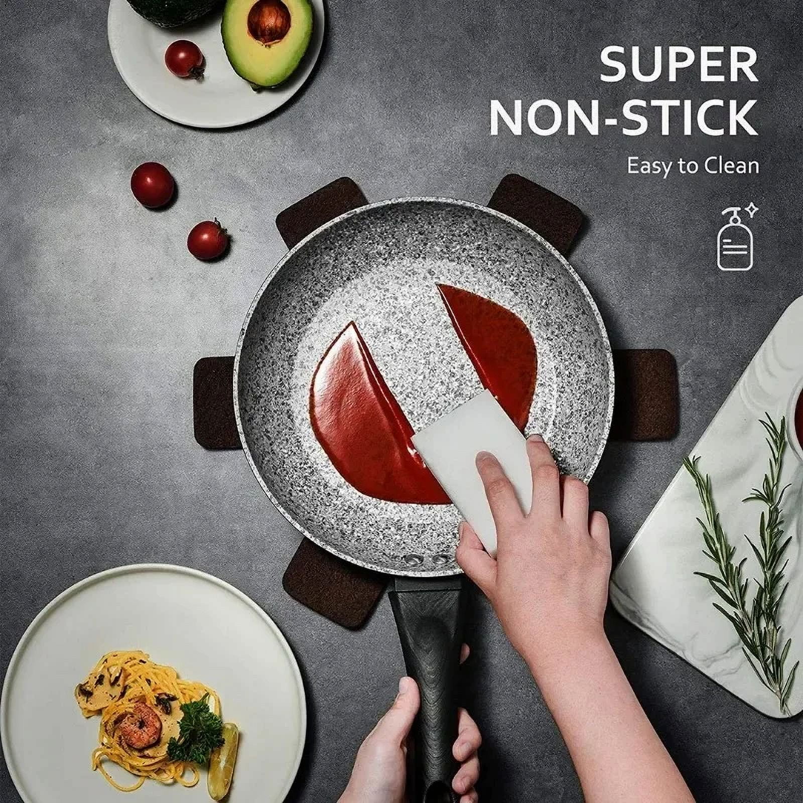 Frying Pan 10inch Nonstick Toxin Free Skillets Breakfast Pizza Steak Fried Egg Crepe Pot Gourmet Cook Cookware