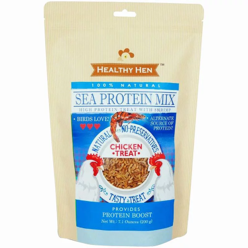 Healthy Hen 7 OZ Sea Protein Mix Poultry Treat Natural Source Of An, Each