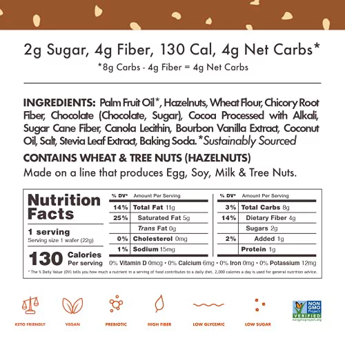 Wafer Snacks by Rip Van - Chocolate Hazelnut (16-Pack)