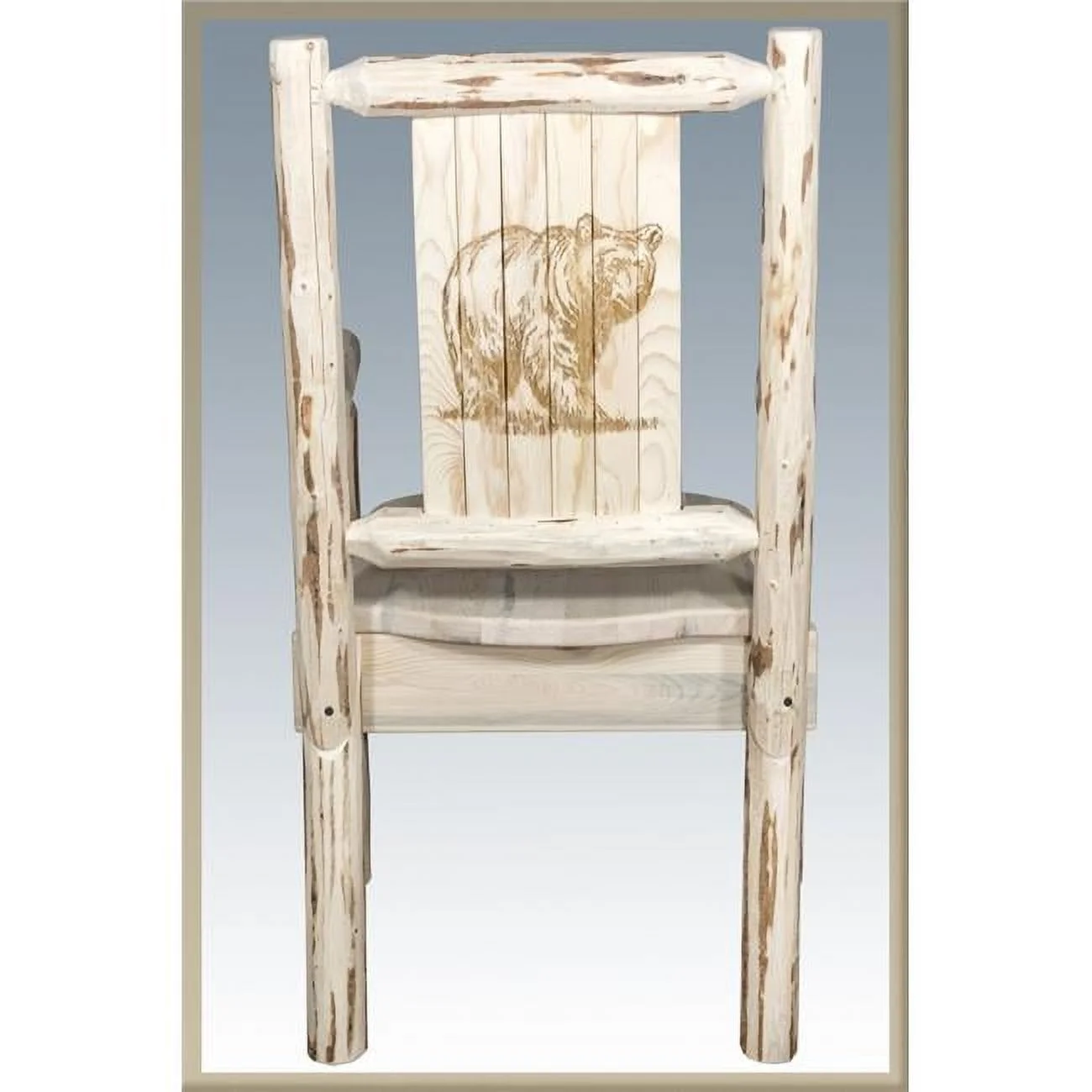 Montana Woodworks  Captains Chair with Laser Engraved Bear Design