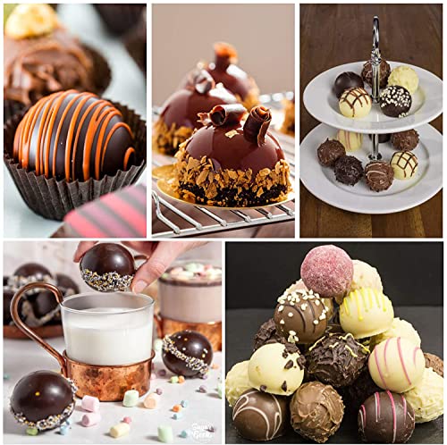 Hot Chocolate Bomb Mold Silicone Large Chocolate Sphere Mold Chocolate Ball Molds Silicone Hot Cocoa Bomb Molds 2.5