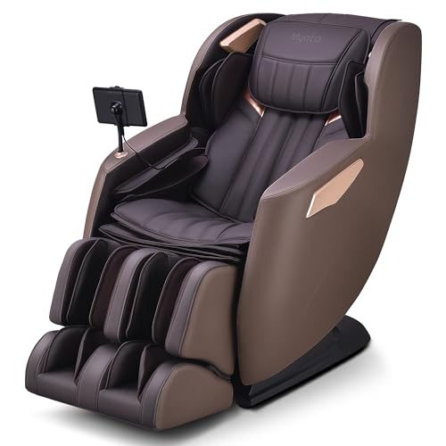 MYNTA 2025 Massage Chair Full Body, Flexible SL Track Massage Recliner Chair with Heat, 170° Zero Gravity Position, M1630 Grey