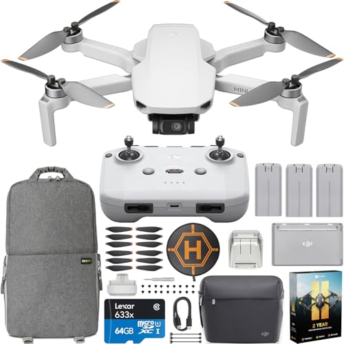 DJI Mini 2 SE Camera Drone Quadcopter with RC-N1 Remote Controller, QHD Video, 10km Transmission, Under 249g, Return to Home, Automatic Pro Shots Bundle with Deco Gear Backpack + Accessories