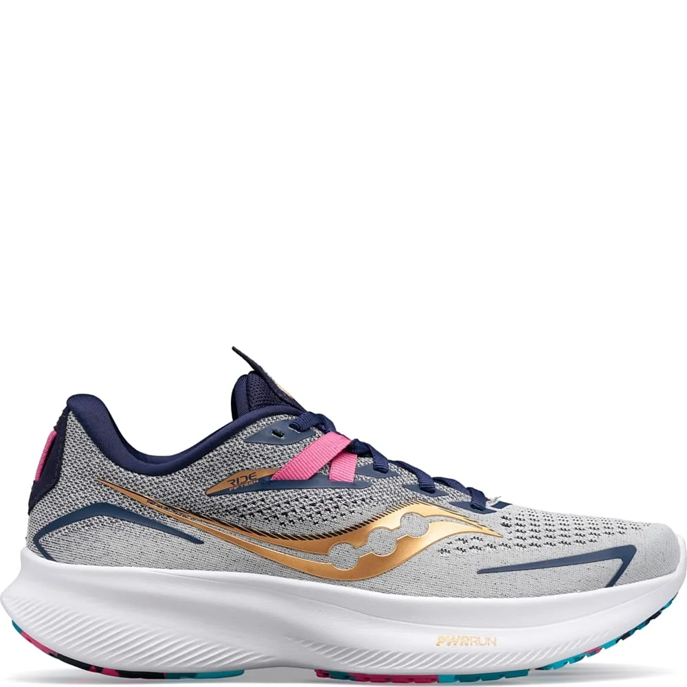 Saucony Women's Ride 15 Running Shoe, Prospect Glass, 10