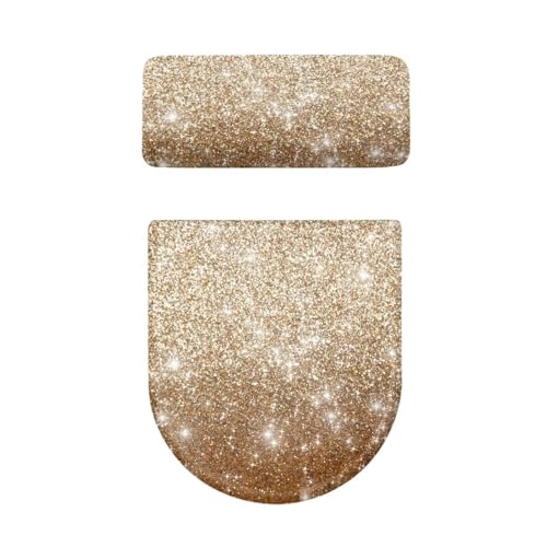 Christmas Bow Bell Toilet Tank Lid Cover and Toilet Seat Lid Cover 2 Pcs Set Toilets Covers with Elastic Cloth Fits Most Toilets Tanks & Lids