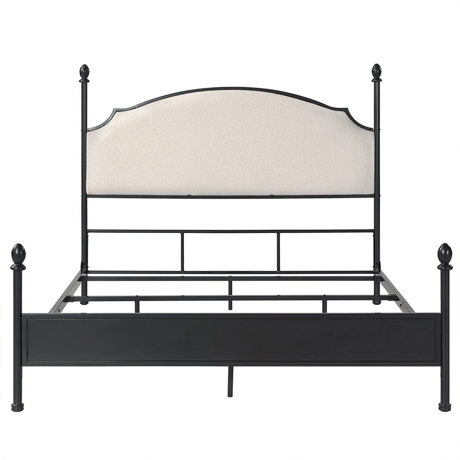 Furniture of America Dahlia Transitional Gunmetal Metal King Bed