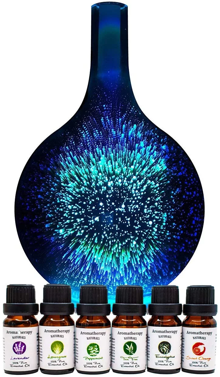 Ingeniuso Aromatherapy Diffuser: Lavender, Lemongrass, Peppermint, Tea Tree, Eucalyptus, Orange