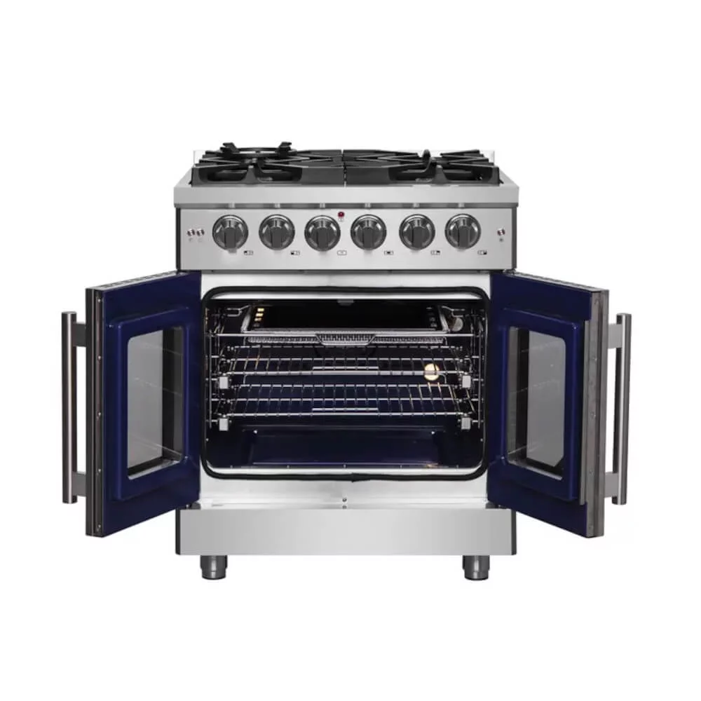 Forno FFSGS643930 4.32 Cu. Ft. Stainless Steel Freestanding French Door Gas Range