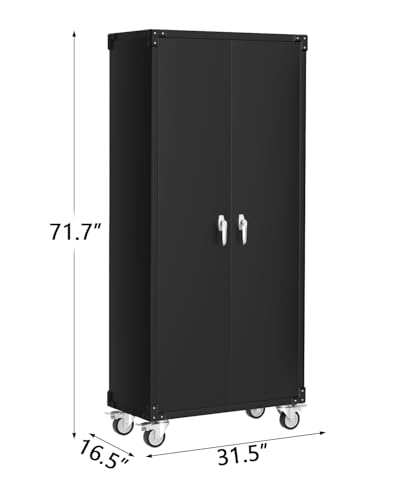 GarveeHome Garage Storage Cabinet with Wheels, 72