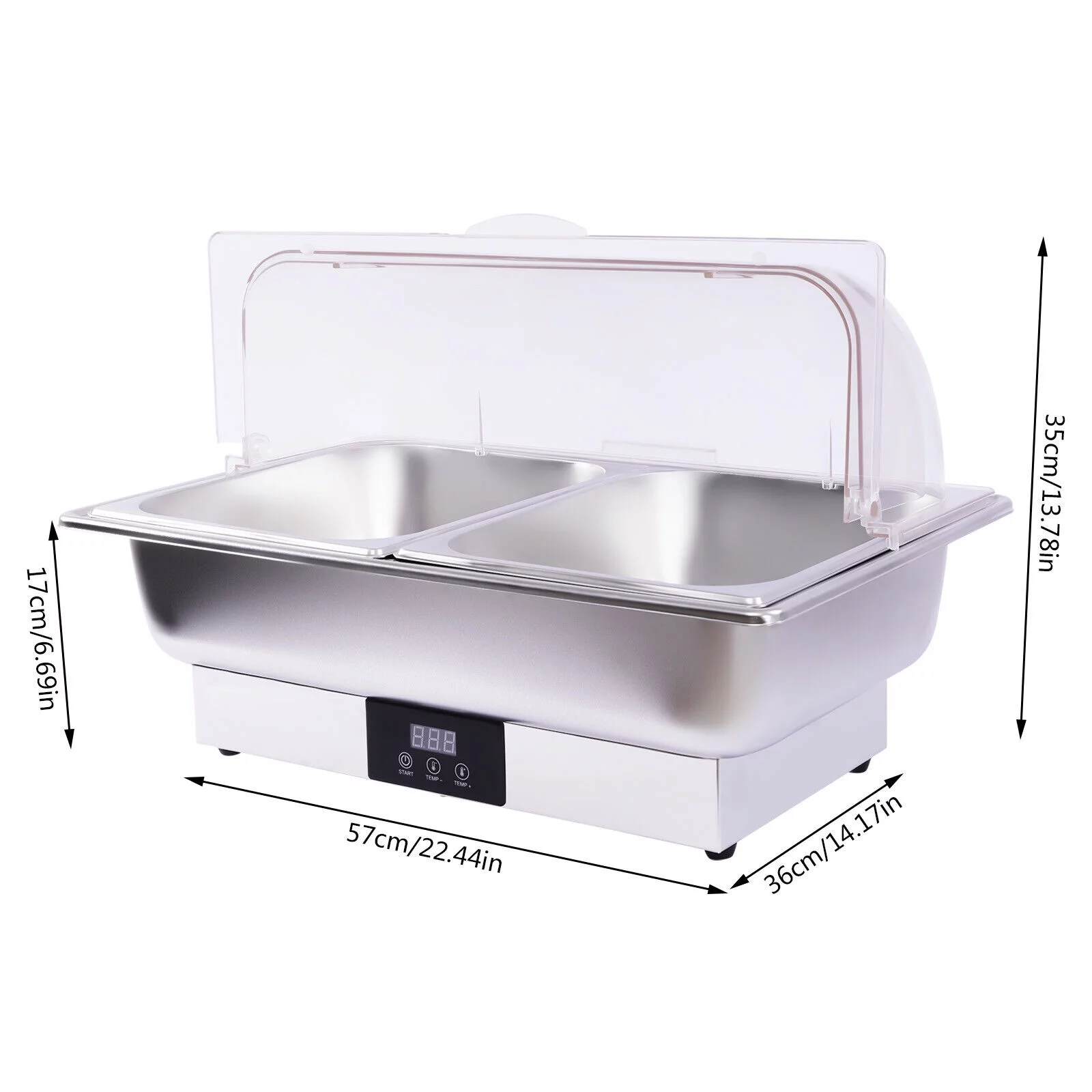 Chafing Dish Buffet Set Electric Food Warmer Hot Plate for Catering Buffets Parties