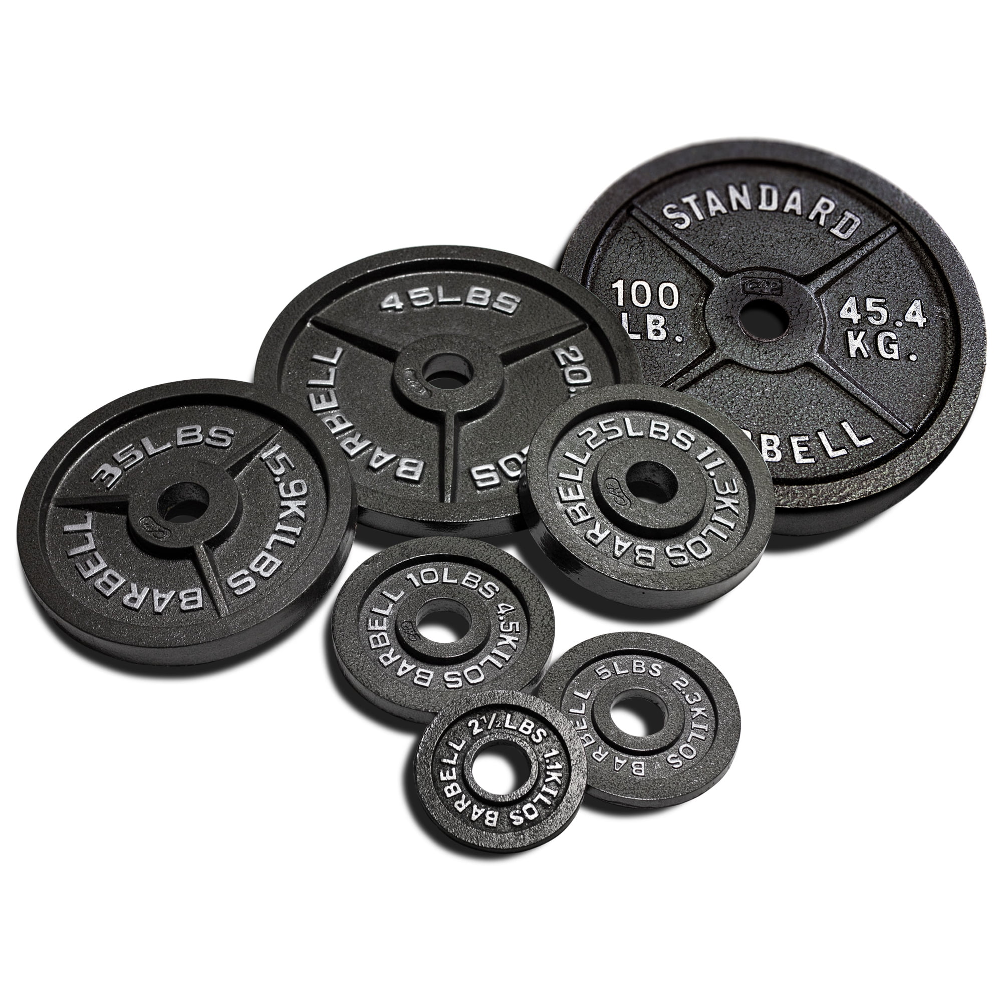 CAP Barbell, 100lb Olympic Cast Iron Weight Plate, Single