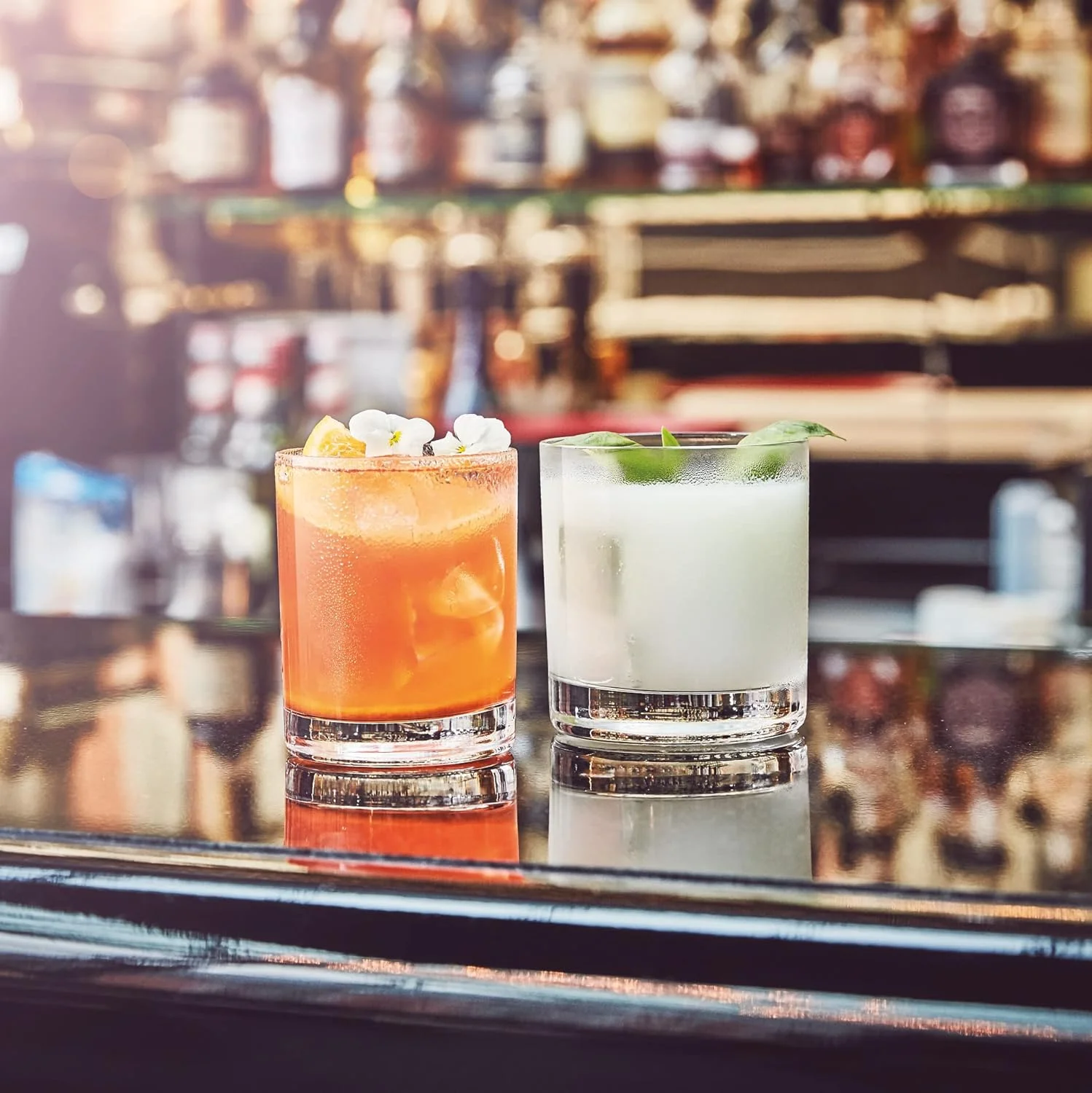 Arc Cardinal Precision Double Old Fashioned Glass With Sheer Rim, Made In USA, 13.75-Ounce, Set Of 12