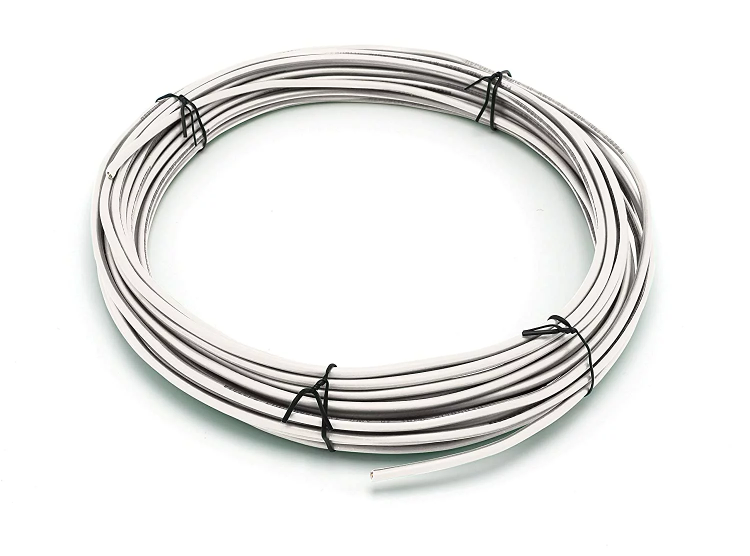 100 Feet (30 Meter) - Insulated Solid Copper THHN / THWN Wire - 14 AWG, Wire is Made in the USA, Residential, Commerical, Industrial, Grounding, Electrical rated for 600 Volts - In White