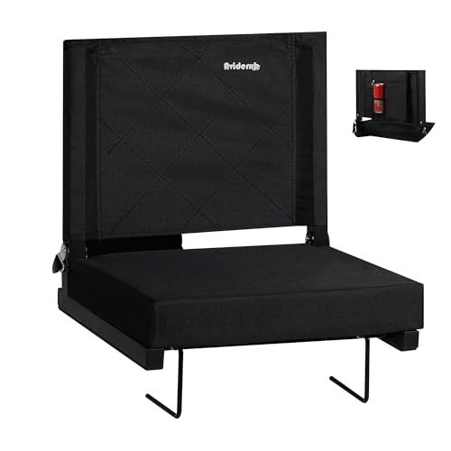 Stadium Seats with Back Support and Storage Wide Portable Bleacher Chair Padded Cushion Seat, Large