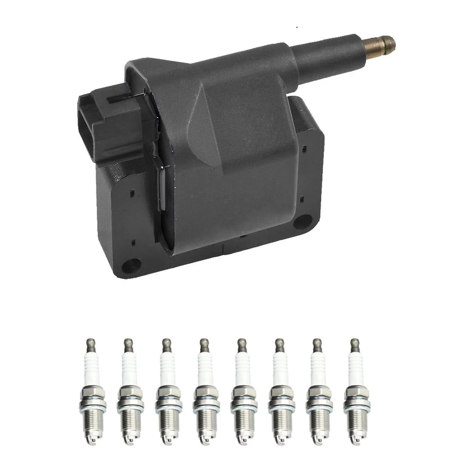 Ignition Coil and Iridium Spark Plug Compatible with Dodge Ram 1500 2500 3500 Replacement for UF198 Fits select: 2003 DODGE DAKOTA SXT, 1998-2001 DODGE DAKOTA