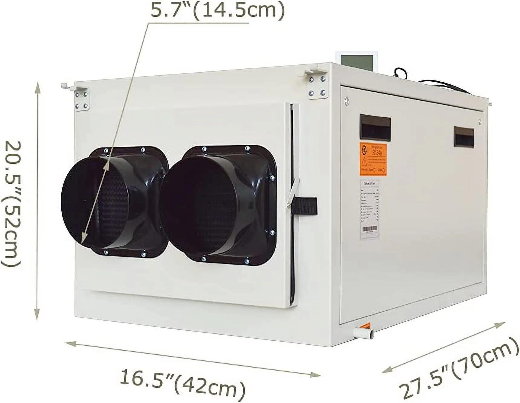 PreAsion Ceiling Dehumidifier Household Basement Dehumidifier Suspended Dryer 1200m³/h 110V 2200W