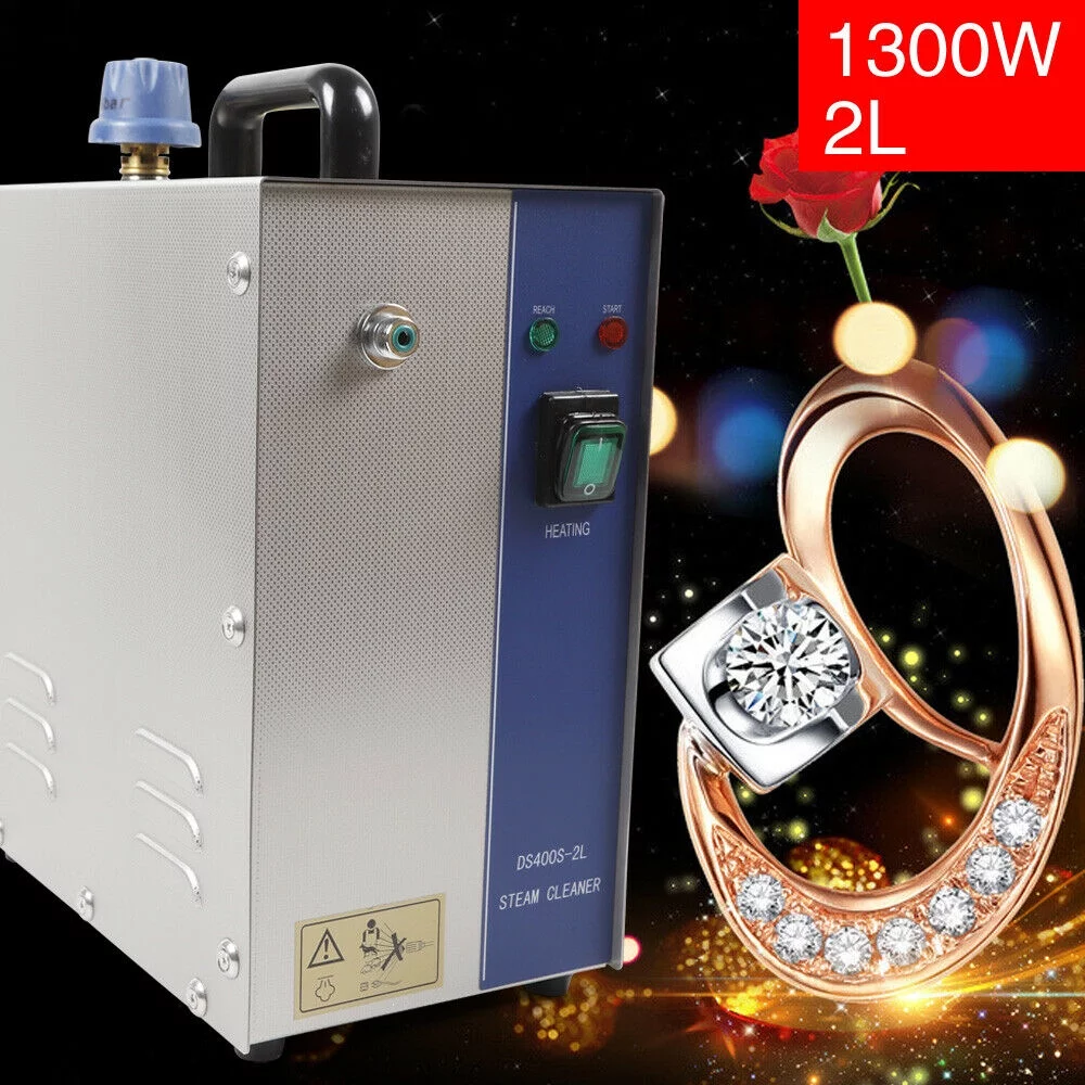 CNCEST Jewelry Cleaner Steam Cleaning Machine Stainless Steel 1.3KW 2L